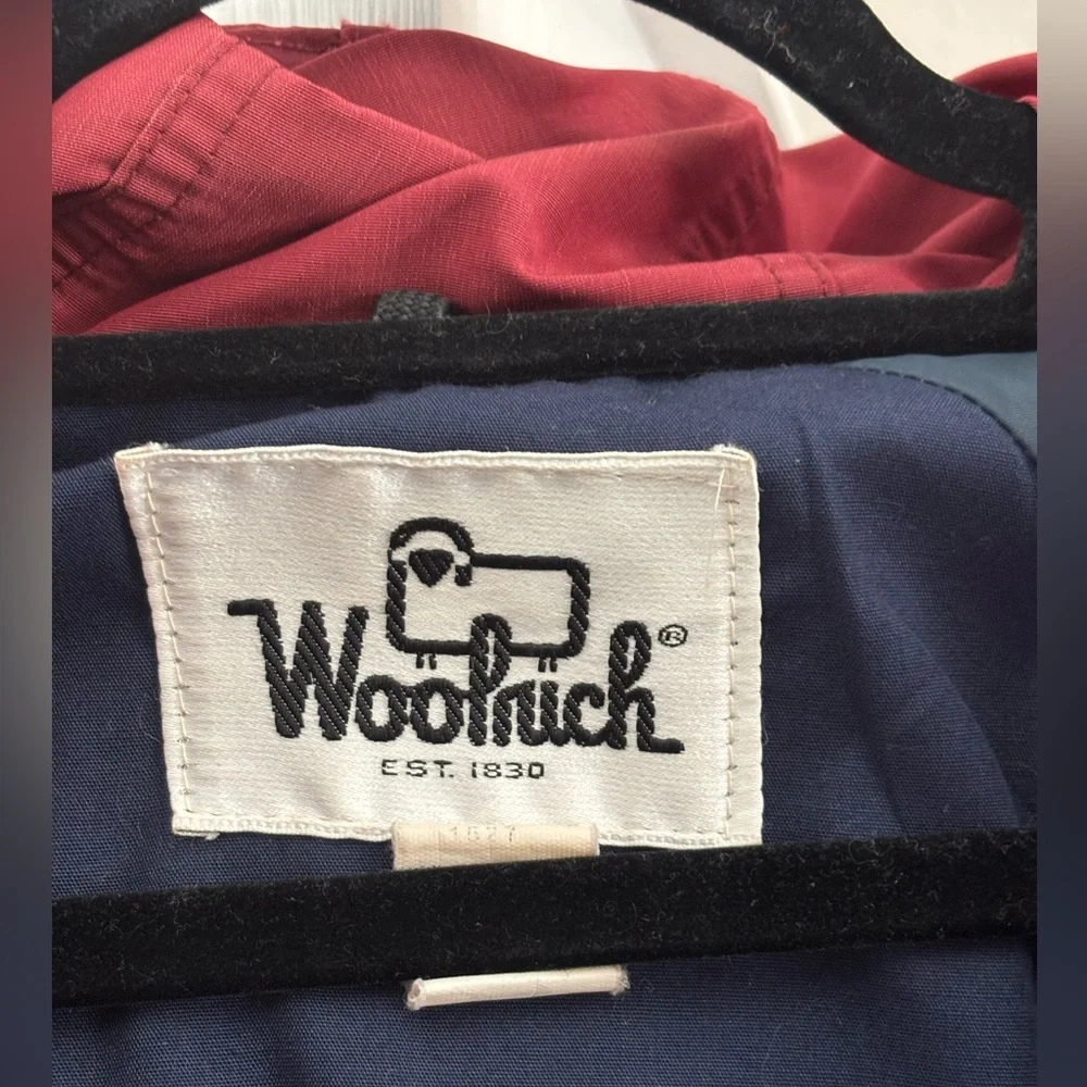 Woolrich‎ Vintage Women’s M Hooded jacket Winter Coat Snap Zip Red Outdoor